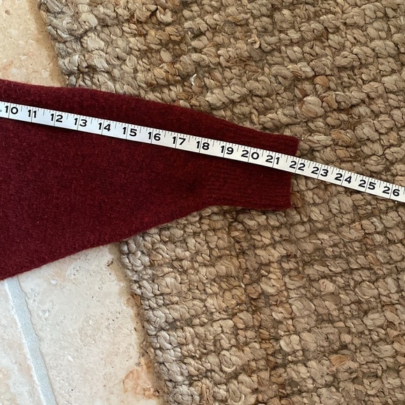 H&M Oversized Wool Blend Turtleneck Sweater Tunic Dress Womens S Rust Warm Cozy - Picture 4 of 6